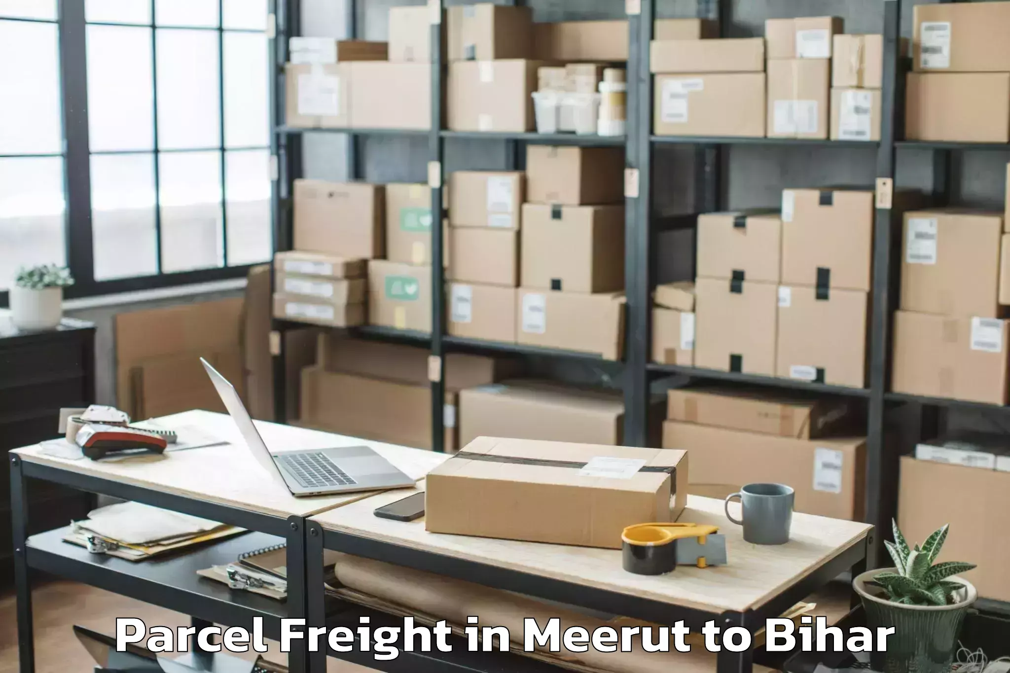 Book Meerut to Laheriasarai Parcel Freight Online